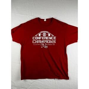 Alabama Crimson Tide Conference Champions T-Shirt Red Size XL Hanes Roll Tide